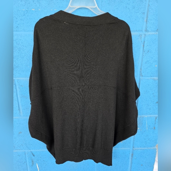Karen Kane Women's cocoon short sleeve black cardigan Marino&Sheep wool Sz M - Picture 6 of 8